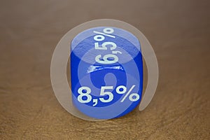 Colored cubes on table top