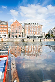 Colored Danish Homes with reflection