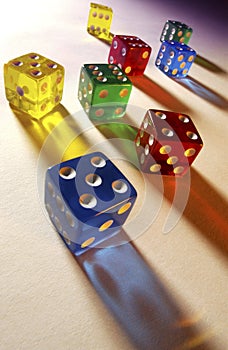 Gambling - Colored Dice - Casino