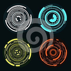 Colored digital circle set