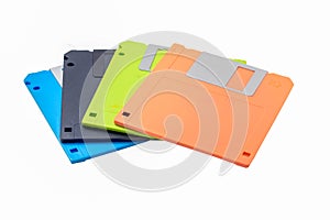 Colored diskettes.