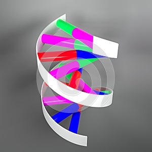 Colored DNA Rendering