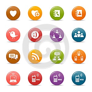 Colored dots - Social media icons