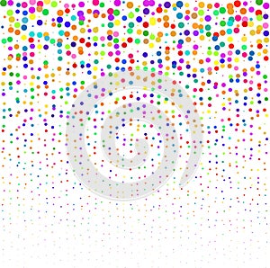 The colored dots on white background.