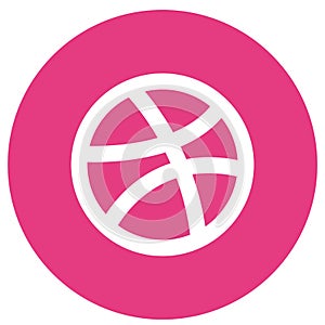 Colored dribbble logo icon