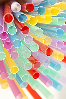 Colored drinking straws