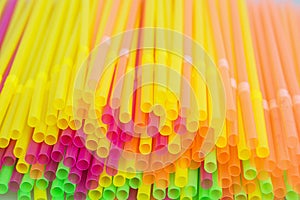 Colored drinking straws