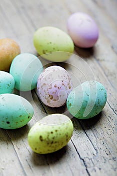 Colored easter eggs
