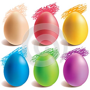Colored Easter eggs