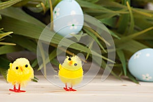 Colored easter eggs background