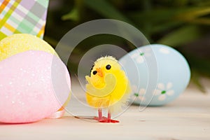 Colored easter eggs background