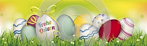Colored Easter Eggs Ostern Spring Header