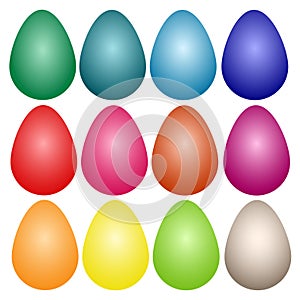 Colored easter eggs
