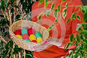 Colored easter eggs