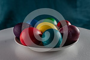 eggs in a plate for Easter