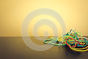 Colored elastic rubbers