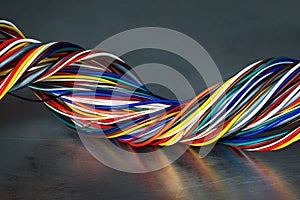 Colored electric cable and wire