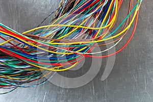 Colored electric cable wire