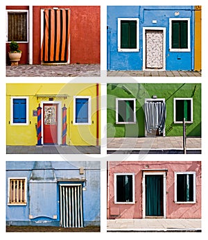 Colored facade in Burano