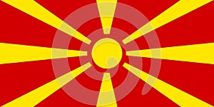 Colored flag of Macedonia