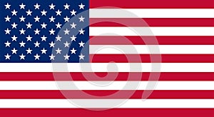 Colored flag of the USA