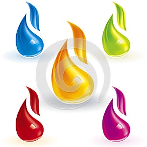 Colored flames