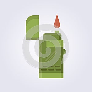 colored flat icon lighter vector logo design
