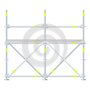 Colored flat style scaffolding illustration