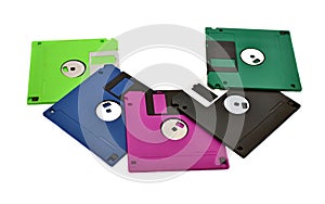 Colored floppy diskettes