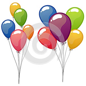 colored flying party balloons collection