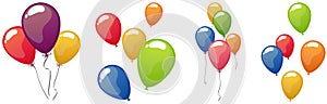 colored flying party balloons collection