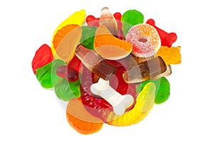 The colored fruit jelly sweets