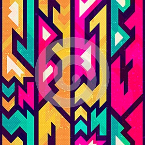 Colored futurist seamless pattern.