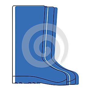 Colored gardening boots icon Vector