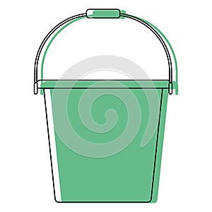 Colored gardening bucket icon Vector