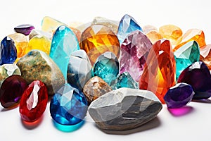 Colored gemstones minerals