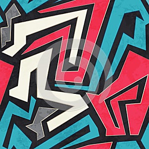 Colored geometric seamless pattern with gluss effect