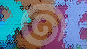 Colored Gigsaw Pieces Abstract Background