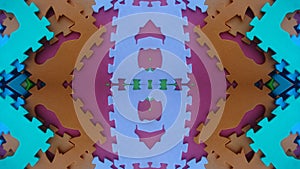 Colored Gigsaw Pieces Abstract Background