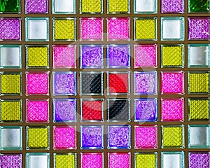 Colored glass blocks