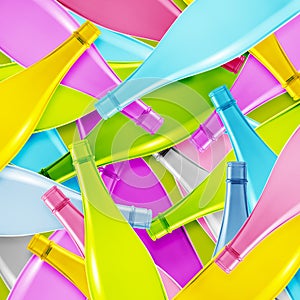 Colored glass bottle