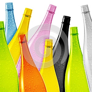 Colored glass bottle