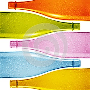 Colored glass bottle