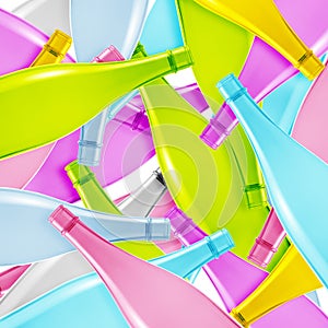 Colored glass bottle