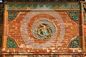 Colored glaze carving in the Eastern Tombs of the Qing Dynasty, China