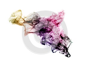 Colored with gradient blurred fume