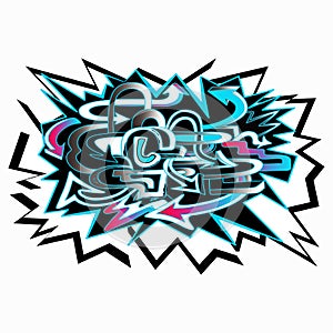 Colored graffiti background arrows on white background vector illustration