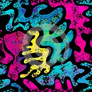 Colored graffiti seamless texture vector illustration