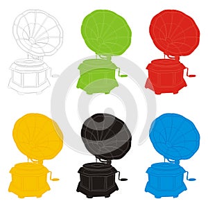 Colored gramophones