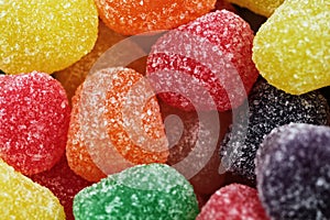 Colored Gumdrops In Macro